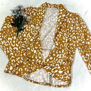 Andree by Unit Mustard Leopard Blazer - Large